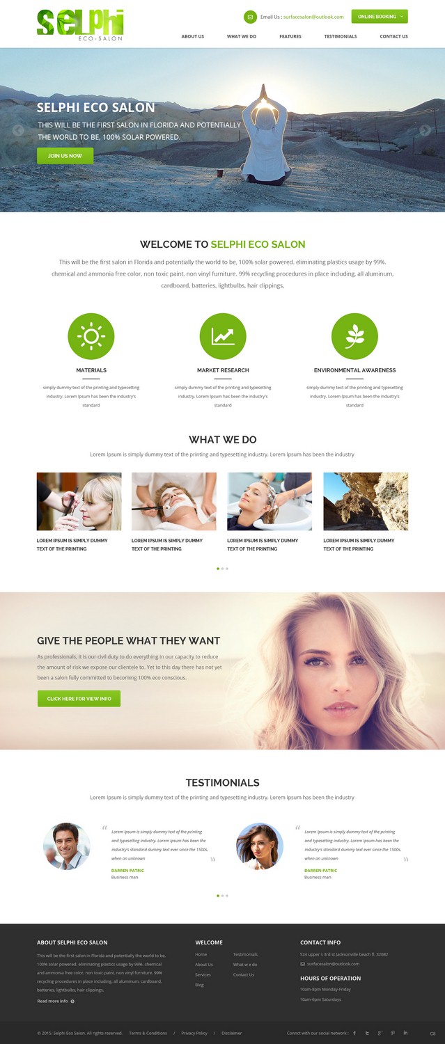 Web Design by pb for Selphi Eco Salon | Design #7960032