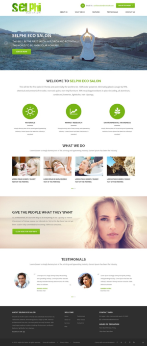 Web Design par pb pour Selphi Eco Salon | Design : #7960032