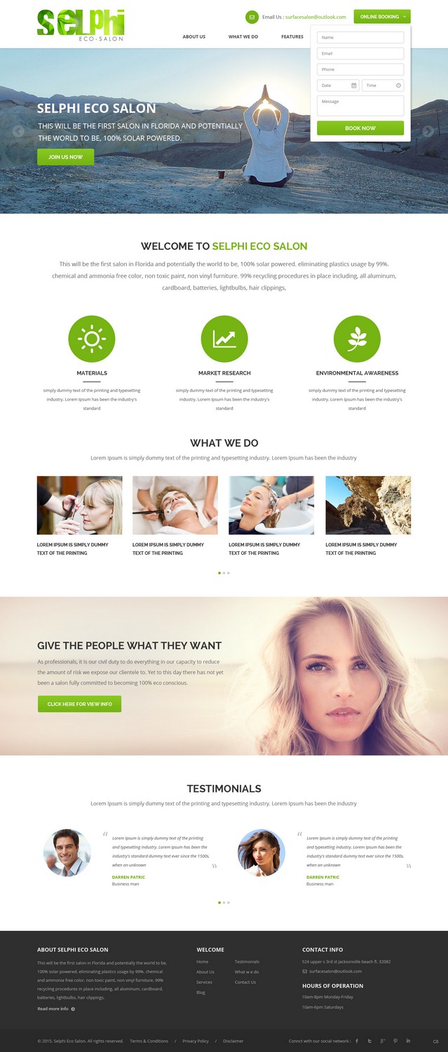 Web Design by pb for Selphi Eco Salon | Design #7960033
