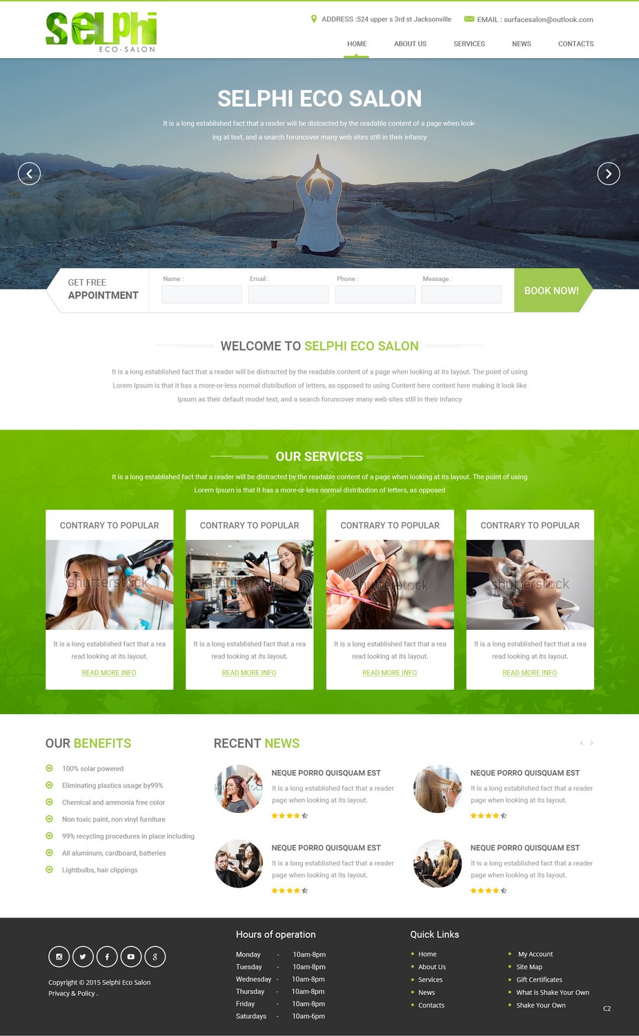 Web Design by pb for Selphi Eco Salon | Design #7960042