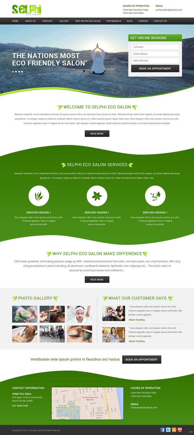 Web Design by pb for Selphi Eco Salon | Design #8472652