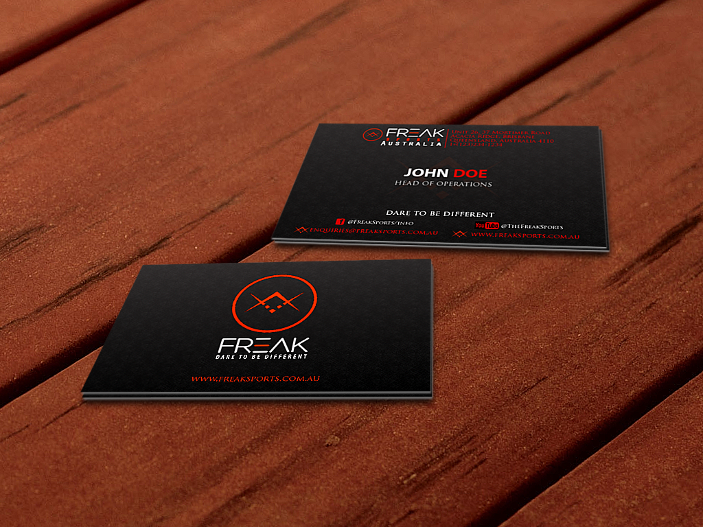 Business Card Design by KD Designz for Freak Sports Australia | Design #1946074