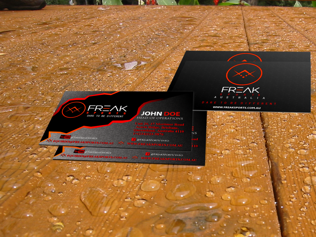 Business Card Design by KD Designz for Freak Sports Australia | Design #1948970