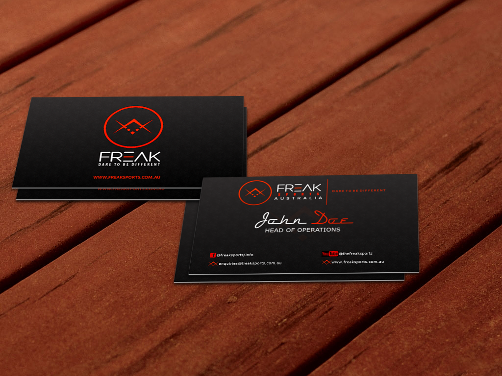 Business Card Design by KD Designz for Freak Sports Australia | Design #1954378