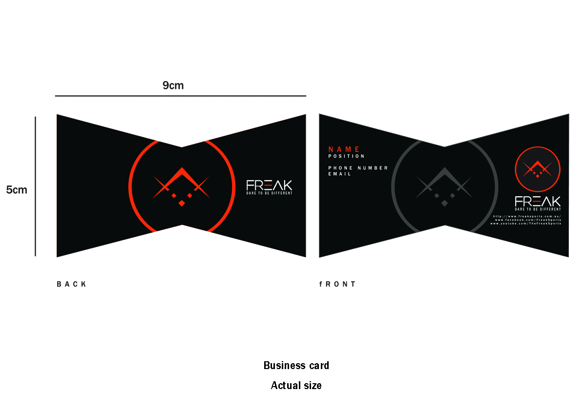 Business Card Design by dayana for Freak Sports Australia | Design #1947007