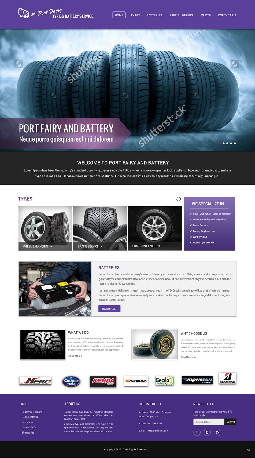 Web-Design von pb für Port Fairy Tyre & Battery Service | Design #7938999