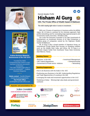 One-Page Promo flyer for Keynote Speaker Profile | Flyer Design by Iwana Ioana