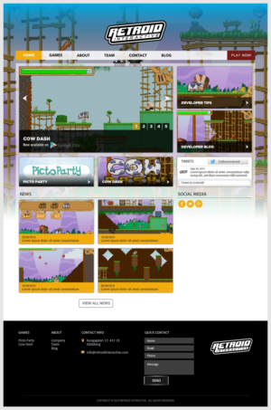 Indie game company Retroid Interactive needs a new Web Design | Web Design by -Marc-