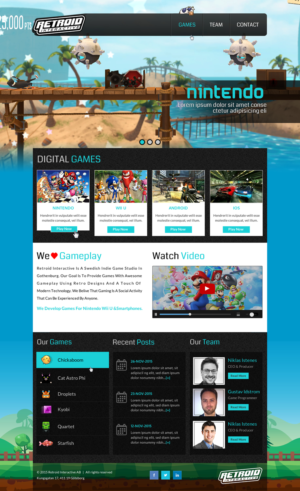 Indie game company Retroid Interactive needs a new Web Design | Web Design by Sbss