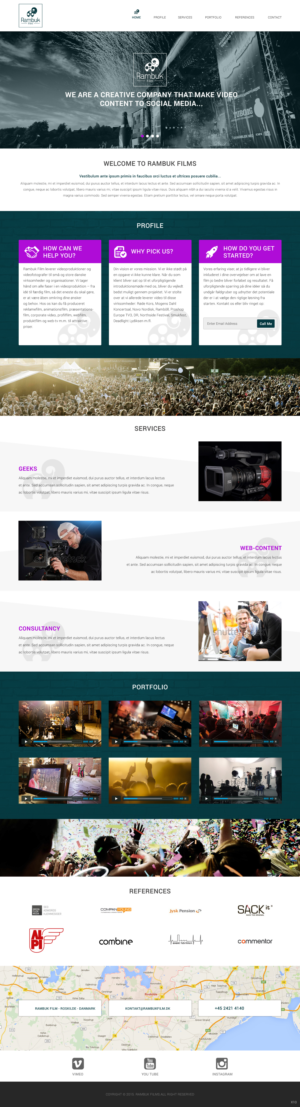 Web-Design von pb für Rambuk Film | Design: #8005708