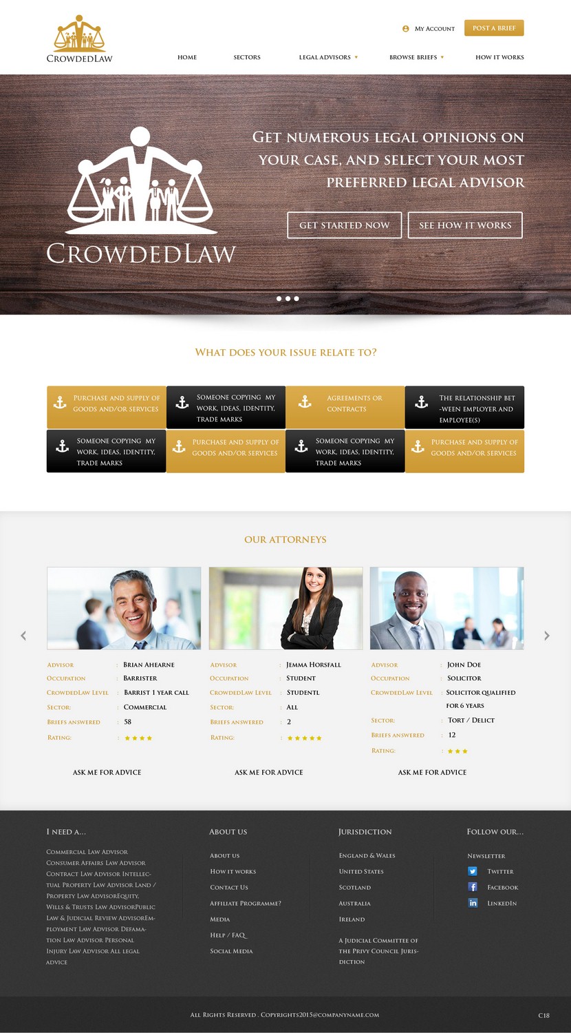 Web Design by pb for Parker, Wayne & Kent | Design #7946546