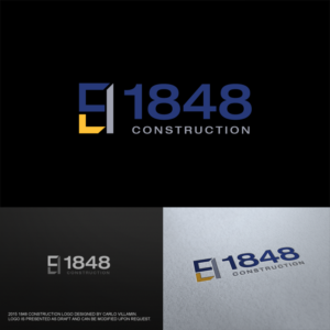 Logo Design by carlomagno for 1848 Construction, Inc. | Design: #7933658