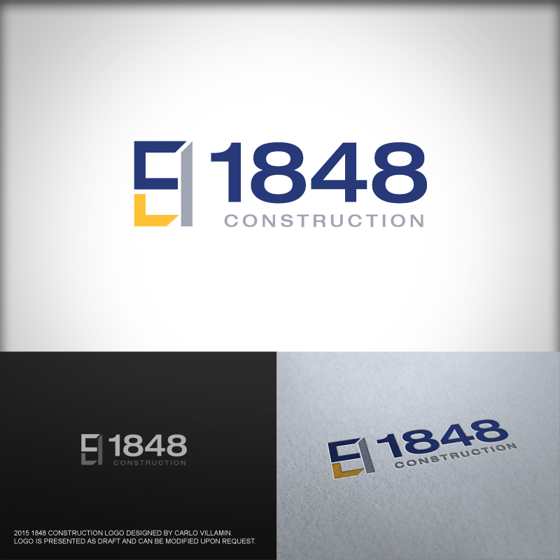 Logo Design by carlomagno for 1848 Construction, Inc. | Design: #7933659