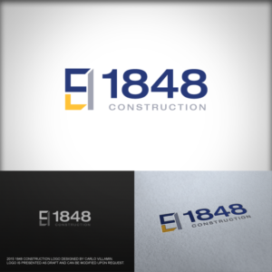 Logo Design by carlomagno for 1848 Construction, Inc. | Design: #7933659