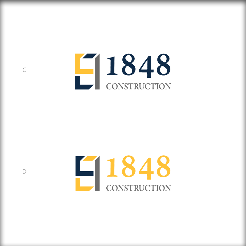 Logo Design by carlomagno for 1848 Construction, Inc. | Design #8391401