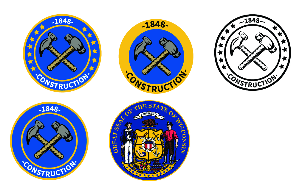 Logo Design by vladimirshevchenko for 1848 Construction, Inc. | Design #7966425