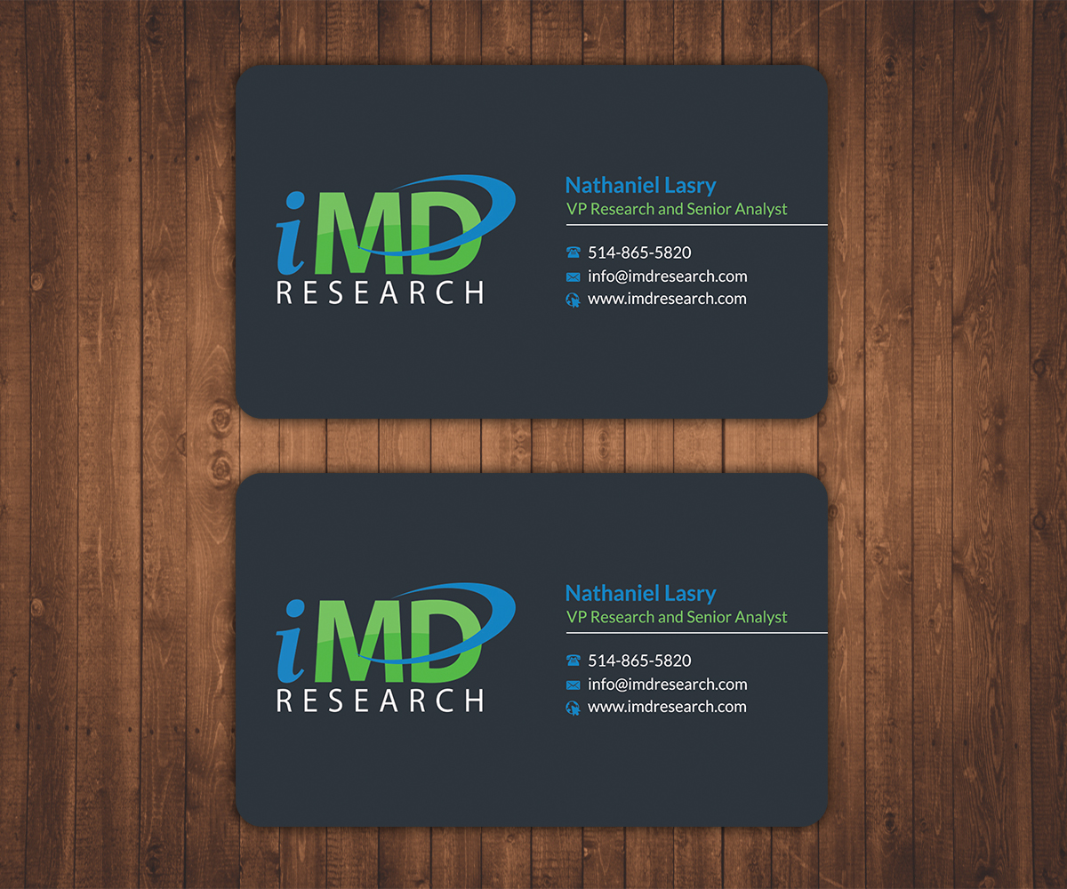 Business Card Design by Stylez Designz for iMD Research | Design #8020177