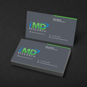 Business Card Design by bedesign for iMD Research | Design: #7929203
