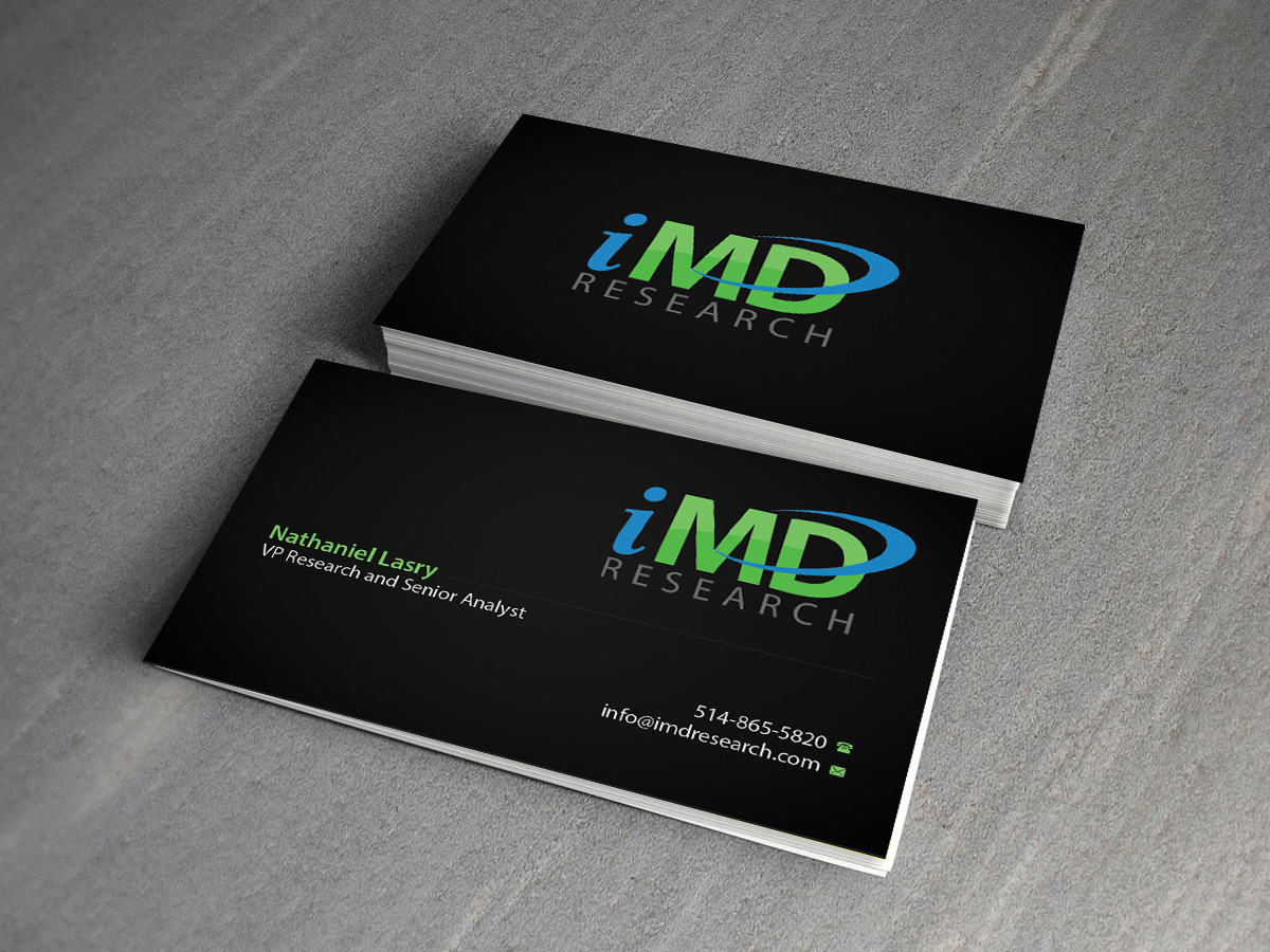 Business Card Design by Creations Box 2015 for iMD Research | Design #7940019
