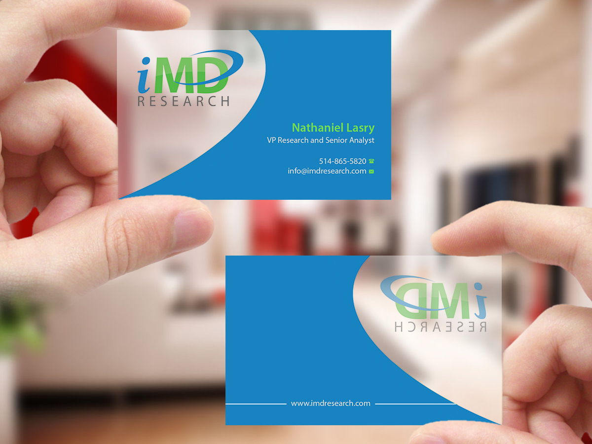 Diseño de Tarjeta de Presentación por Creations Box 2015 para iMD Research | Diseño #7940024