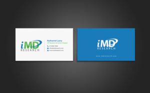 Business Card Design by chandrayaan.creative for iMD Research | Design: #7939402