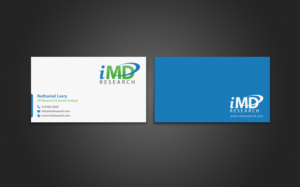Business Card Design by chandrayaan.creative for iMD Research | Design: #7939403