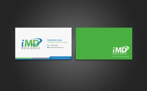 Business Card Design by chandrayaan.creative for iMD Research | Design: #7939425