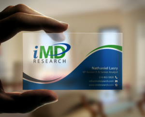 Business Card Design by chandrayaan.creative for iMD Research | Design: #7939431