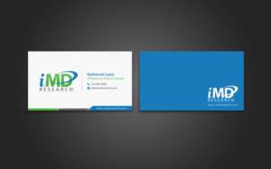 Business Card Design by chandrayaan.creative for iMD Research | Design: #7939432