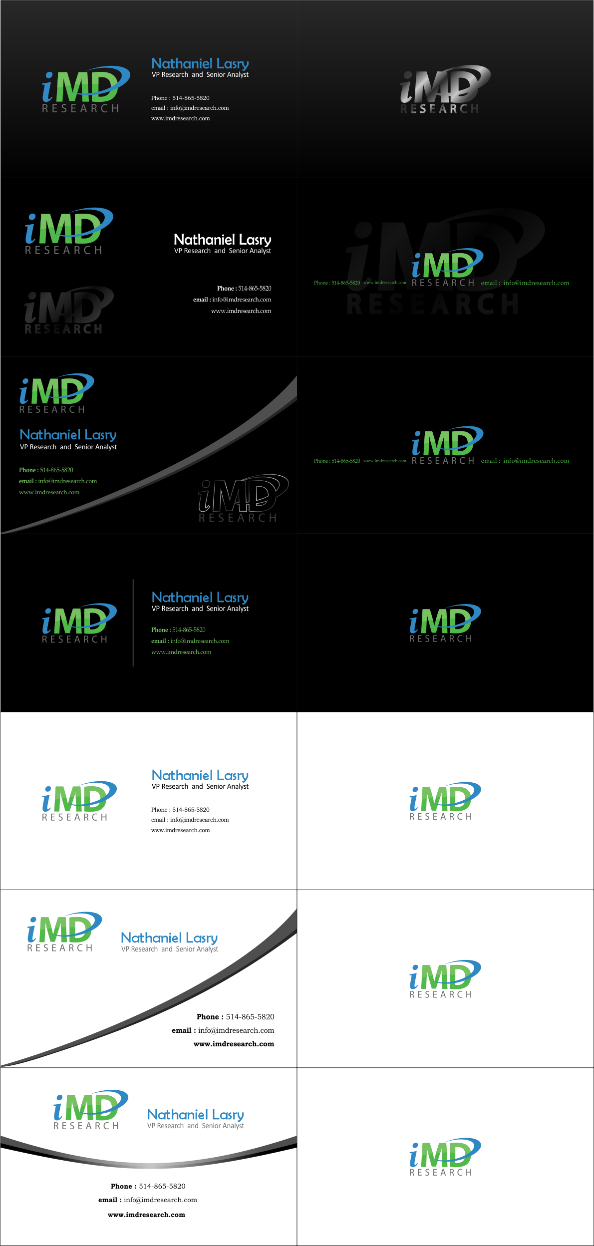 Business Card Design by Cahya Dwi for iMD Research | Design #7956411