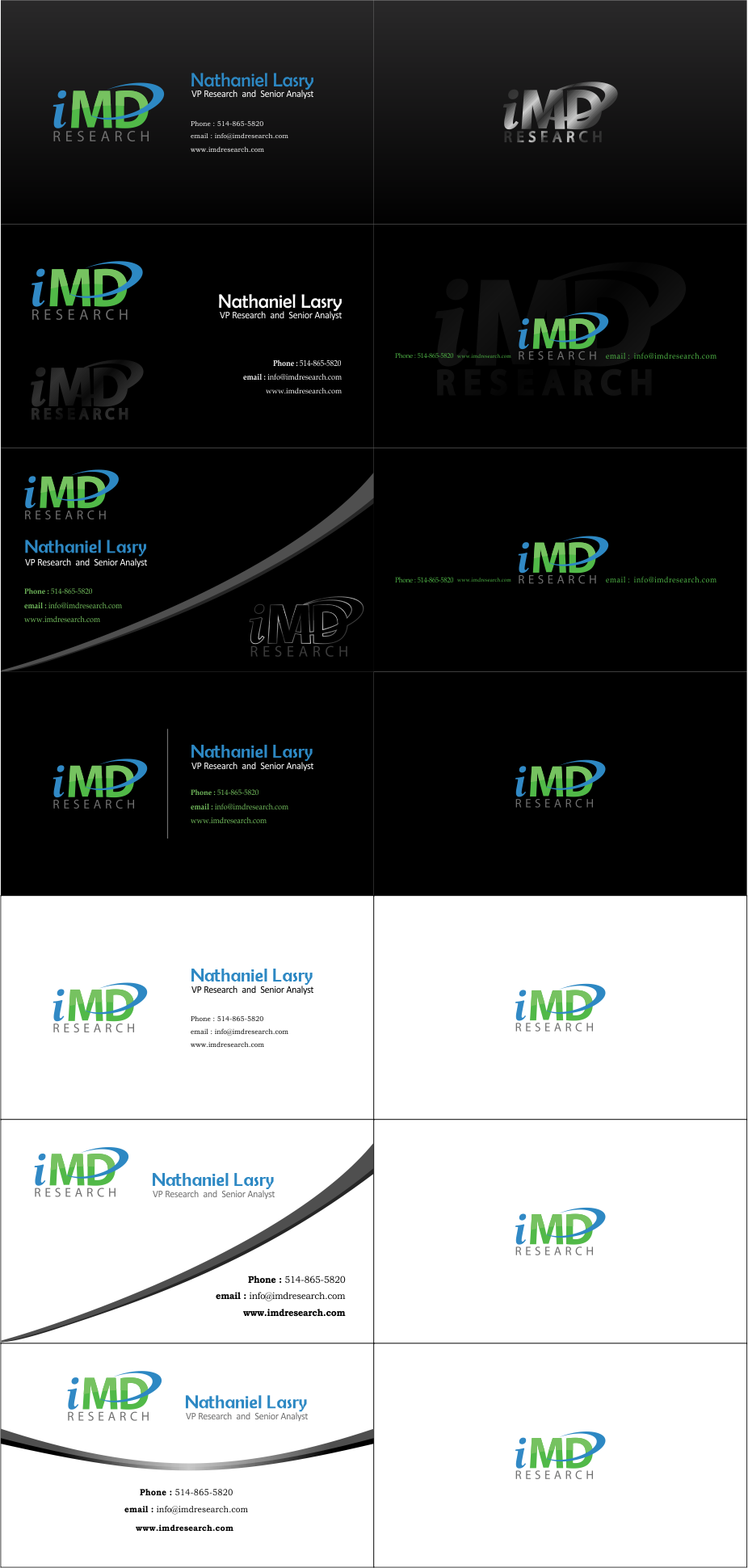 Business Card Design by Cahya Dwi for iMD Research | Design #7956412