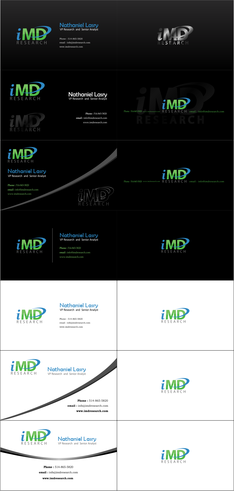 Business Card Design by Cahya Dwi for iMD Research | Design #7956413