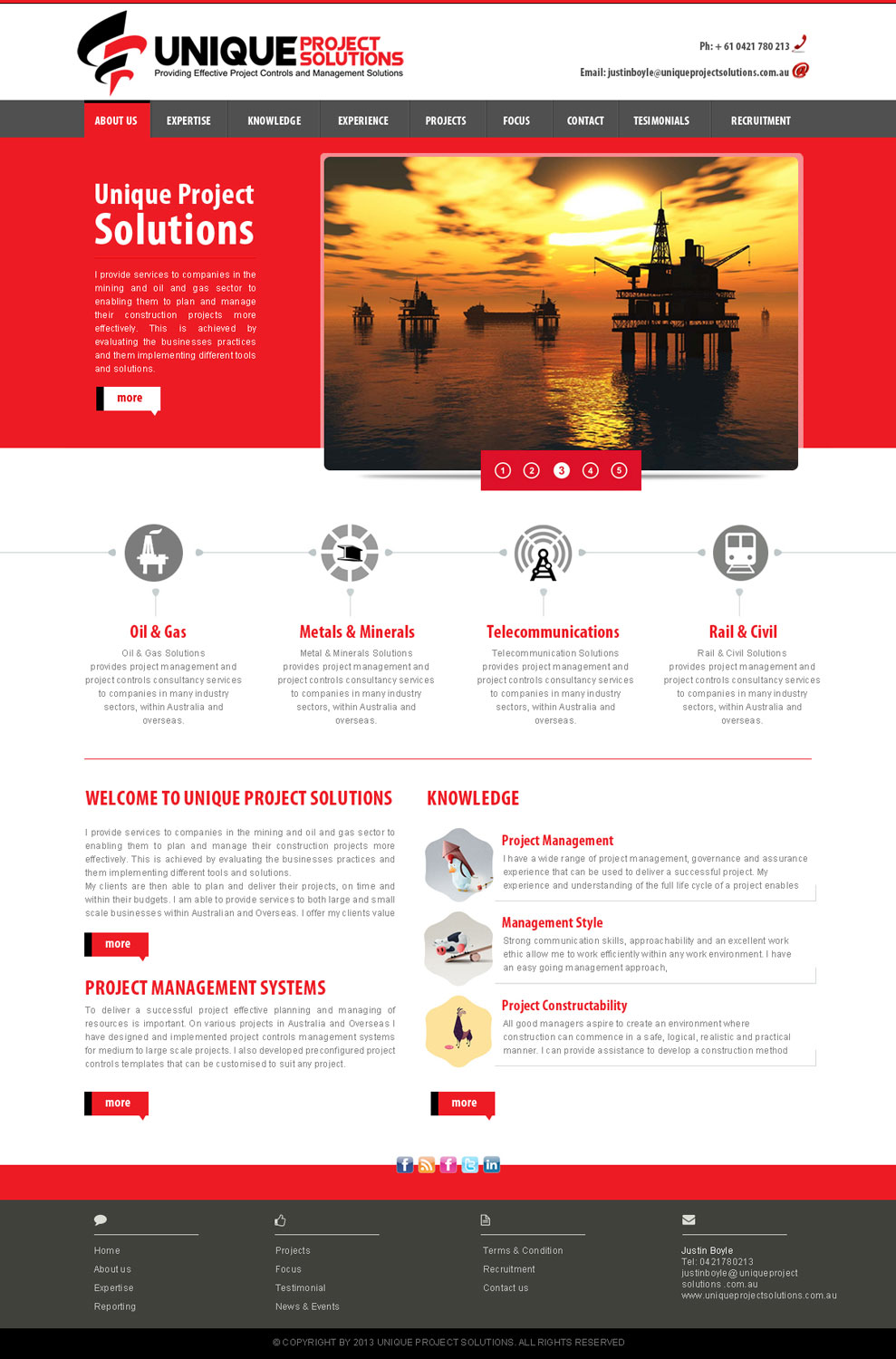 Diseño Web por Tariq Shamim para Unique Project Solutions | Diseño #1978090