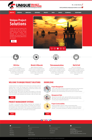Web-Design von Tariq Shamim für Unique Project Solutions | Design: #1978090