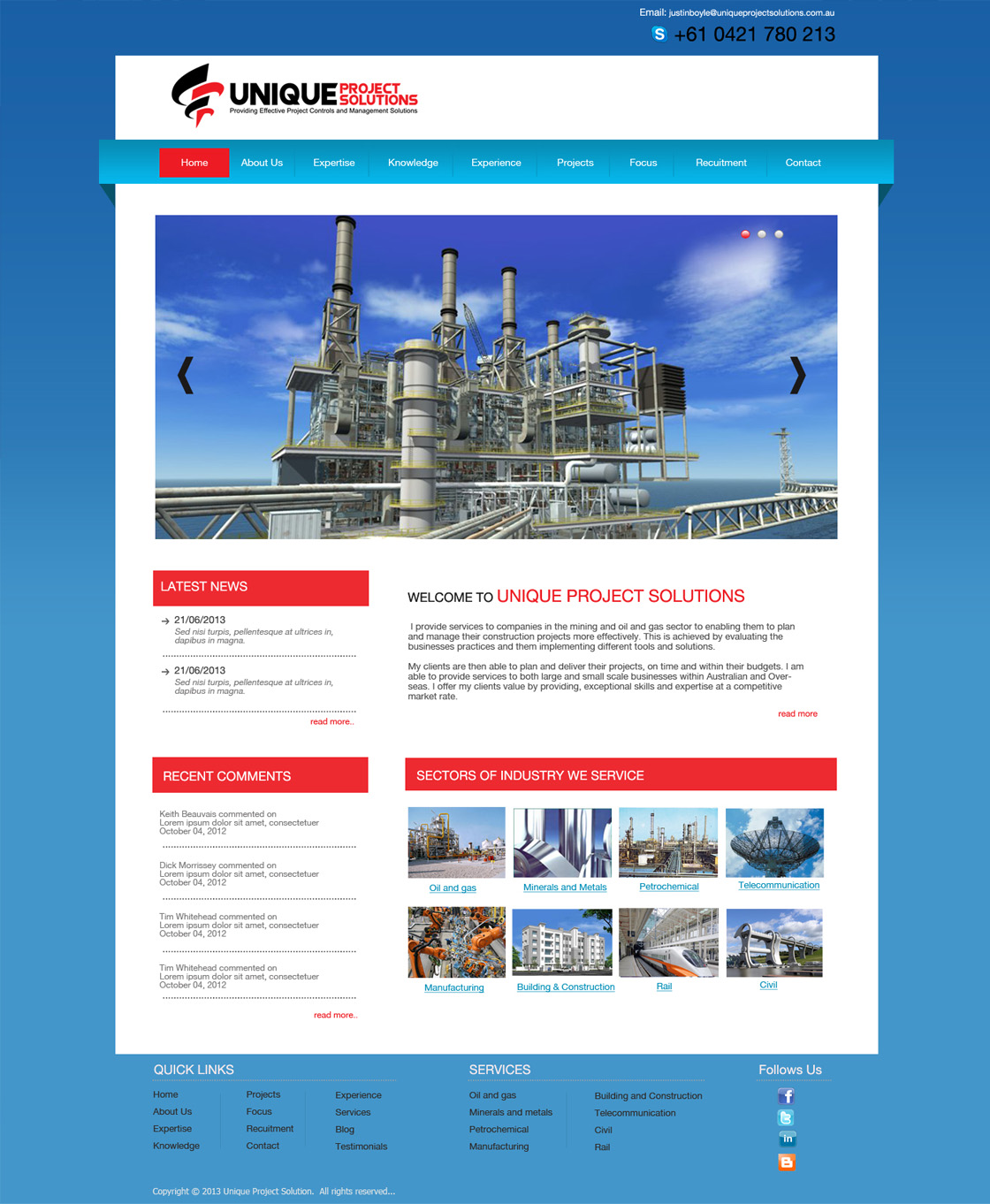 Web Design by Omee for Unique Project Solutions | Design #1966771