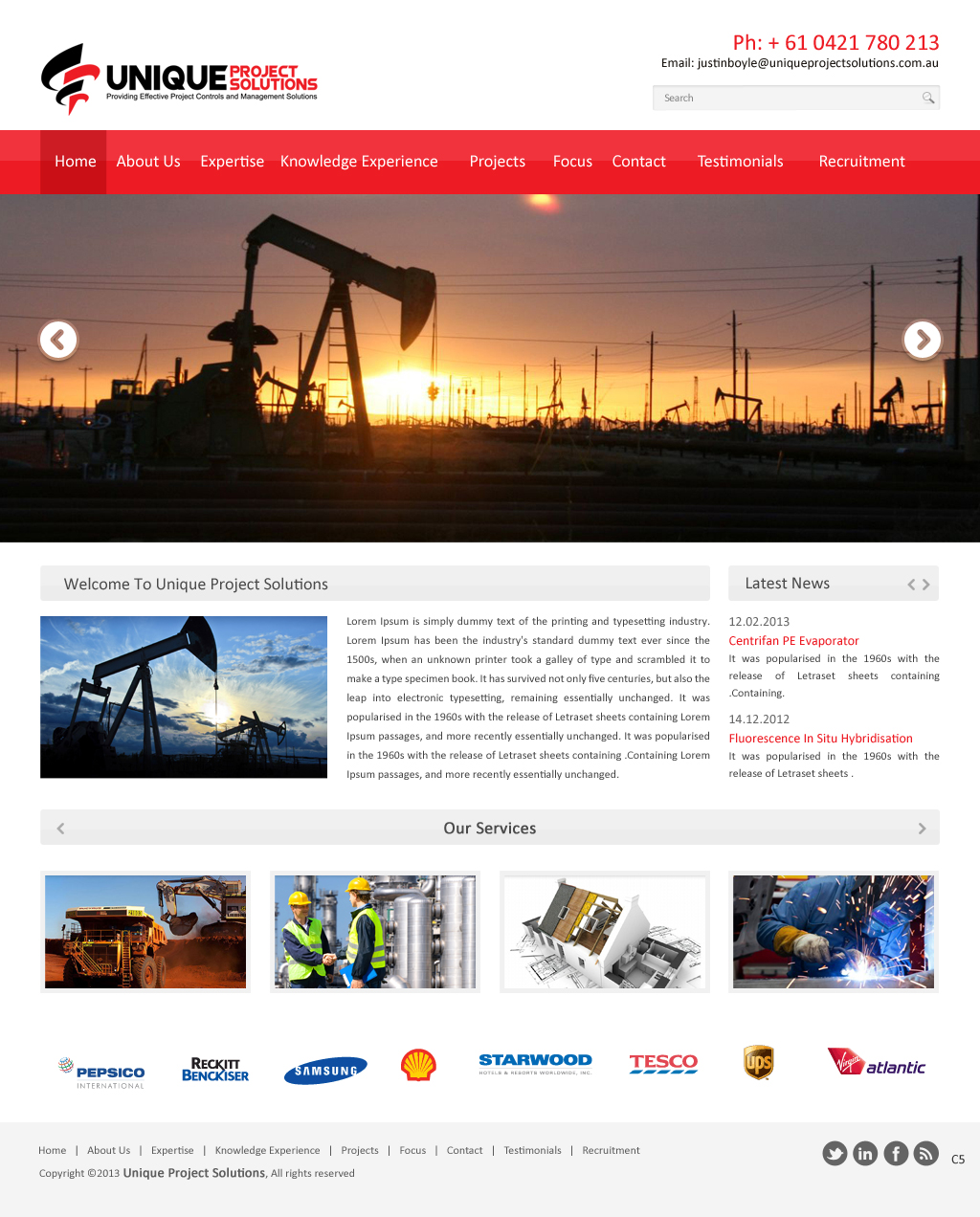 Web Design by pb for Unique Project Solutions | Design #1953029