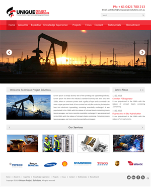 Web Design by pb for Unique Project Solutions | Design: #1953029