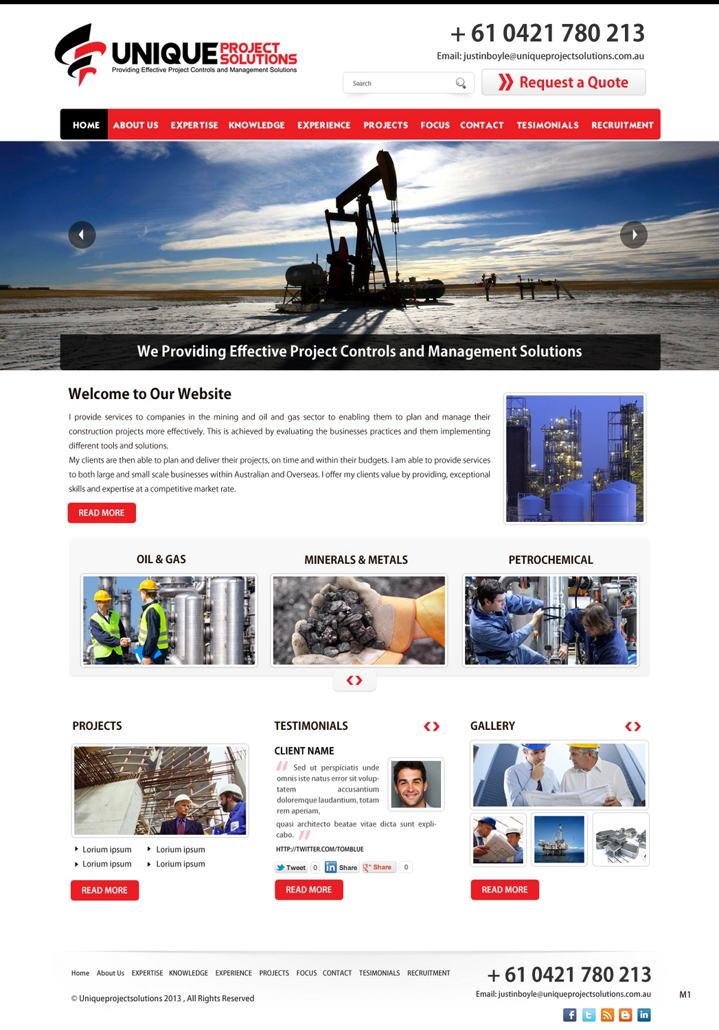 Web Design by pb for Unique Project Solutions | Design #1953040