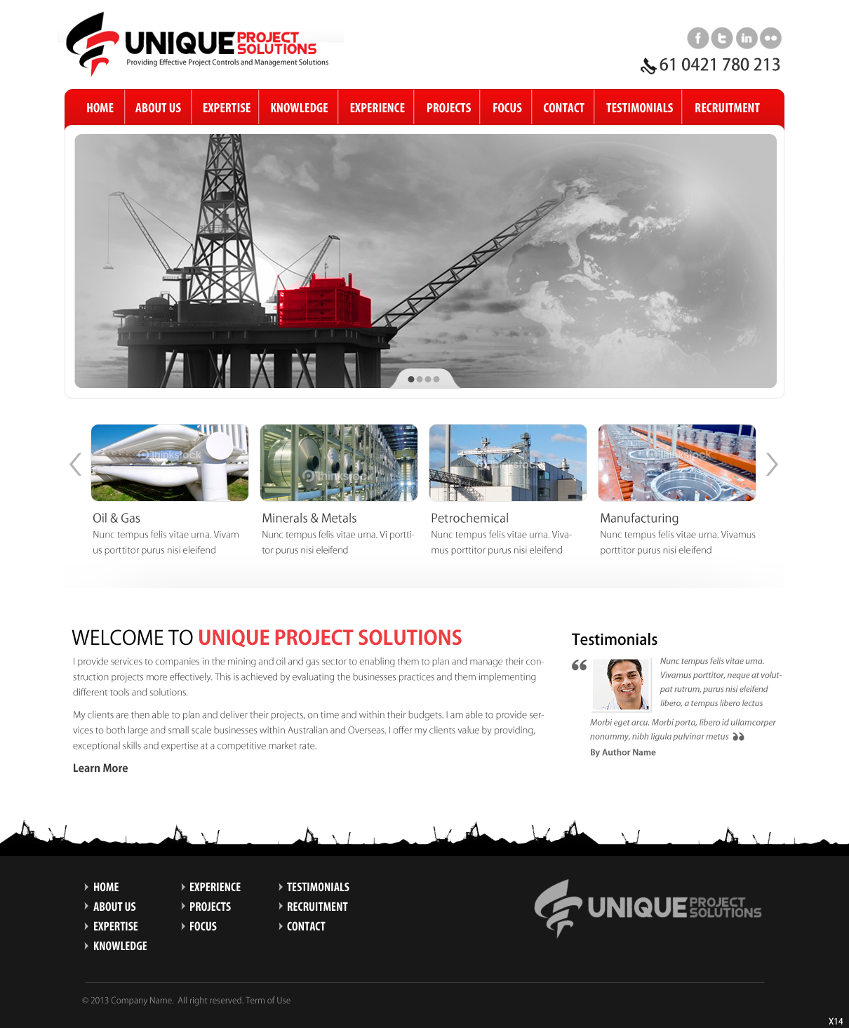 Diseño Web por pb para Unique Project Solutions | Diseño #1953054