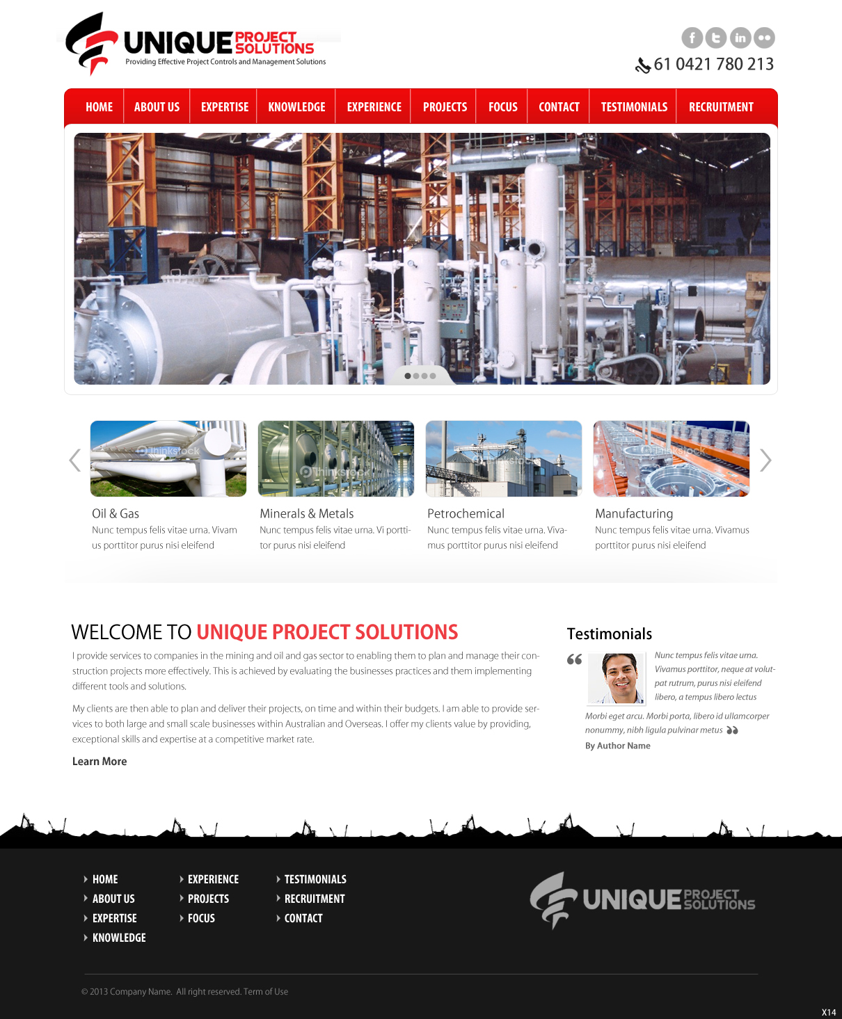 Web Design par pb pour Unique Project Solutions | Design #1953060