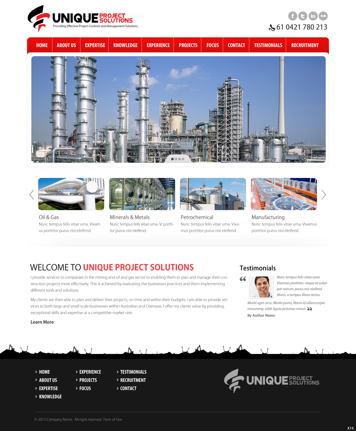 Web Design by pb for Unique Project Solutions | Design #1953063