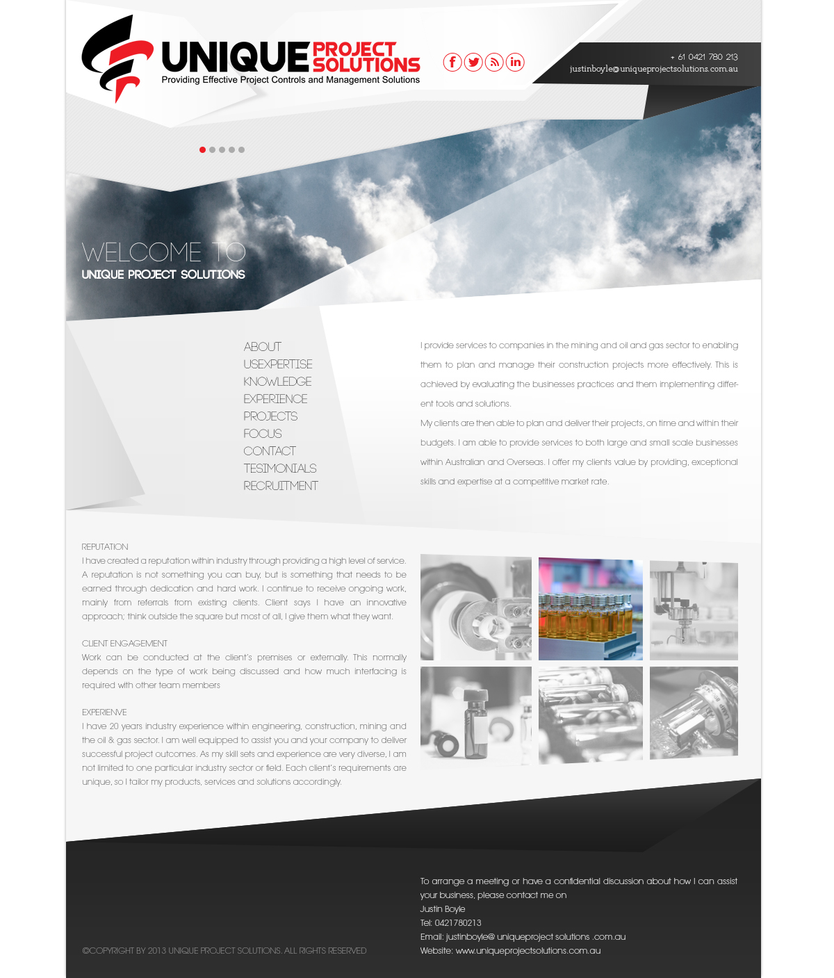 Web Design by studio-sfp.com for Unique Project Solutions | Design #1948490