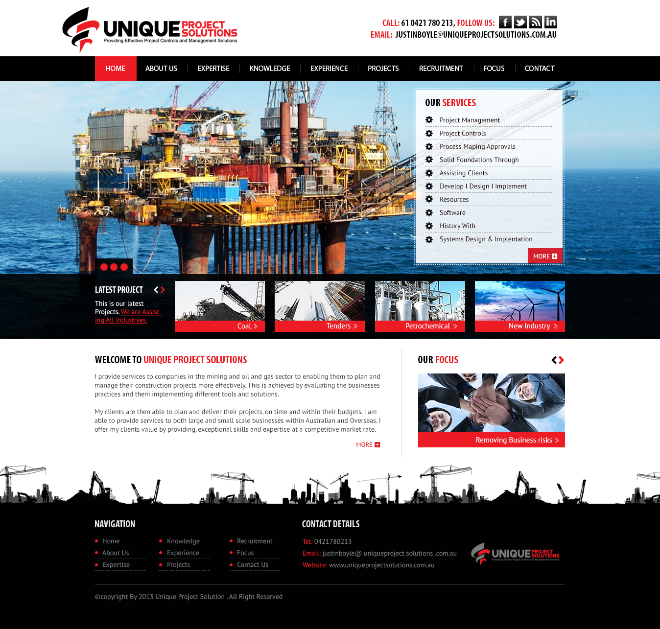 Web Design by Empireweb for Unique Project Solutions | Design #1952647