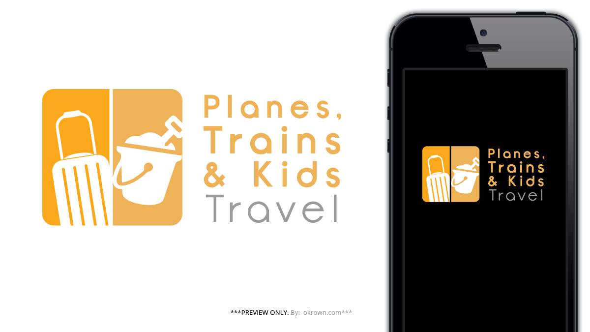 Logo Design by o_krown for Planes, Trains & Kids Travel  | Design #7956951