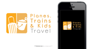 Logo Design by o_krown for Planes, Trains & Kids Travel  | Design: #7956951