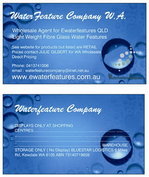 Visitenkarten-Design von Aaron für Waterfeature Company | Design: #1978420