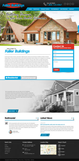 Faller Buildings Construction Company Seeking Modern Website | Web Design by RupalTechno