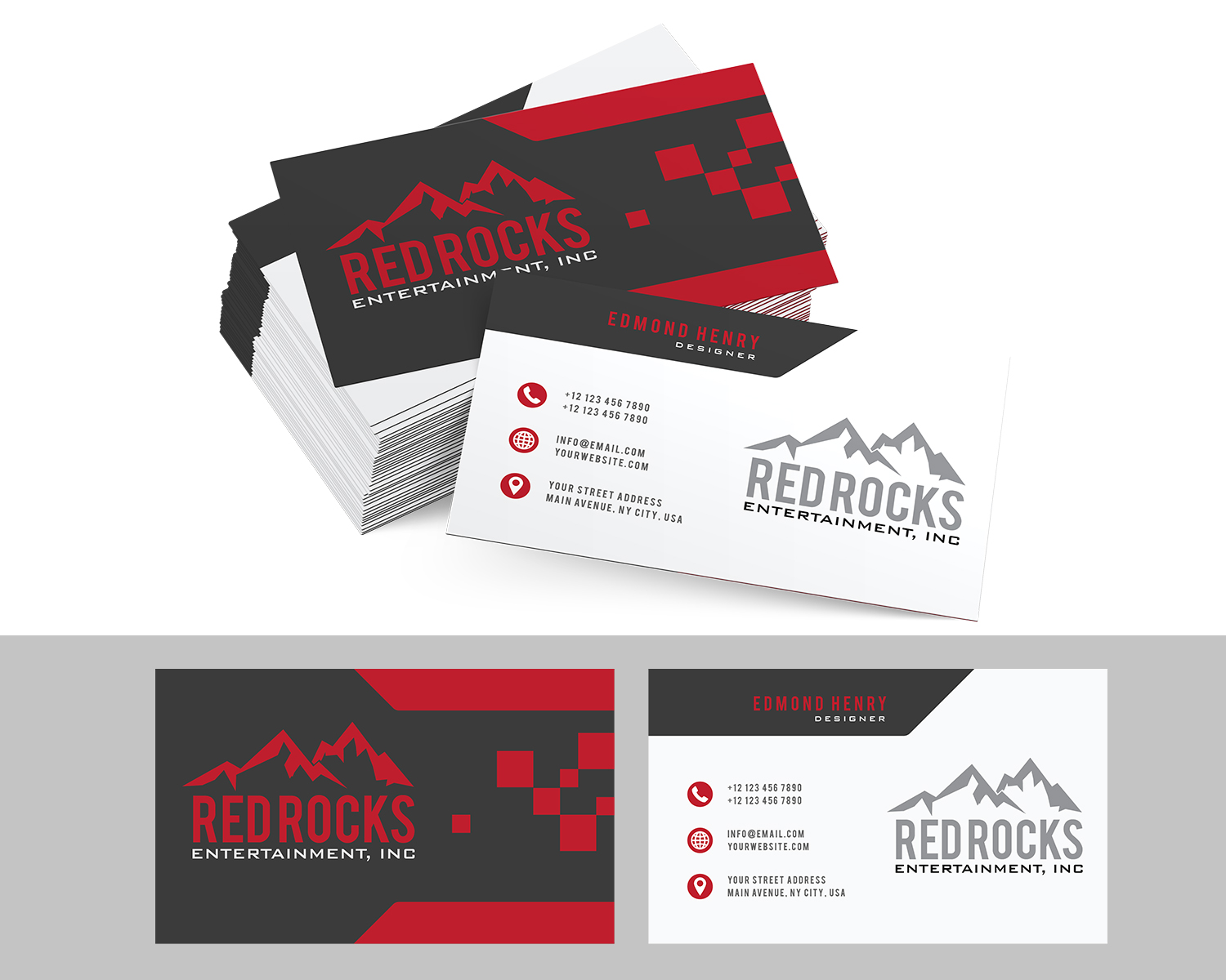 Logo Design by edmondhenry for Red Rocks Entertainment, INC | Design #7943751