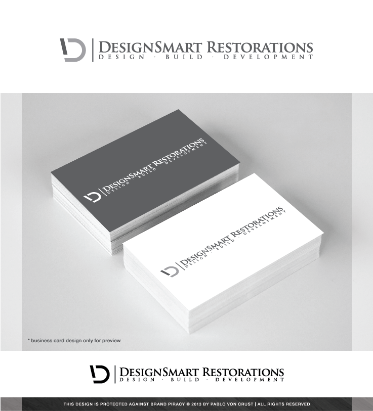 Logo-Design von Pablo Von Crust für DesignSmart Restorations, LLC | Design: #1949595