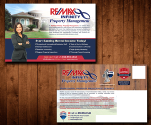Design de Carte Postale par Designers Hub pour RE/MAX Infinity Property Management | Design #8425839